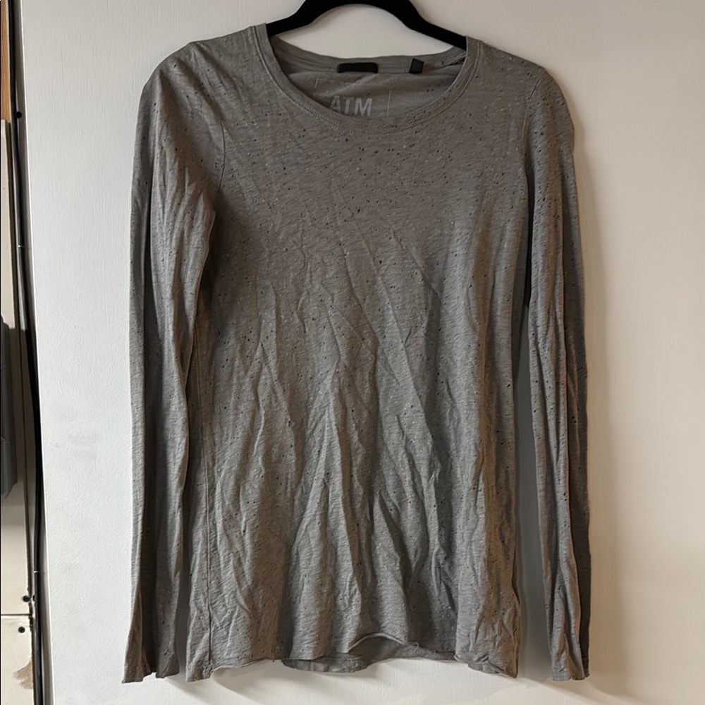 ATM Anthony Thomas Melillo Gray Long Sleeve Tee